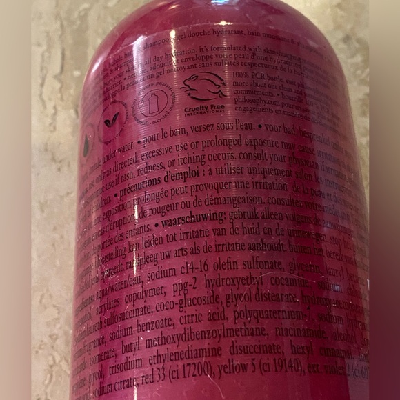 New Sealed Philosophy Raspberry Sorbet Hydrating Shower Gel, 16fl.oz. - Picture 3 of 6